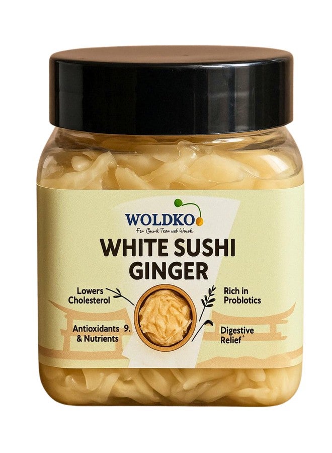 WOLDKO White Sushi Ginger Net Weight 340Gm - Image 1