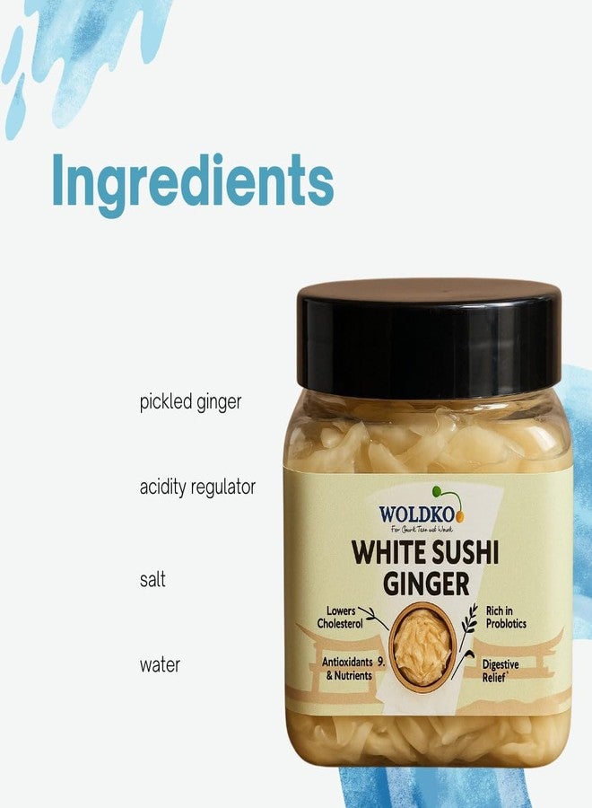 WOLDKO White Sushi Ginger Net Weight 340Gm - Image 4
