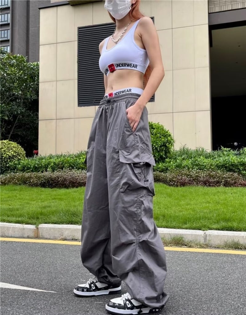 American-Style Retro Workwear Casual Pants Women'S Summer All-Match Straight Pants Loose Wide-Leg Pants Ins - Image 1