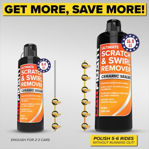 Carfidant Scratch & Swirl Remover - Polishing, Rubbing & Buffing Compound for Car Paint Repair - Restores Shine & Enhances Gloss, 16.9 fl oz - Image 2