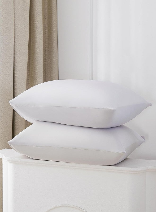 Vaulia Cooling Pillow Cases for Hot Sleepers, Cool Pillowcases for Night Sweats, Soft Silky Breathable Pillow Covers Set of 2 Standard Size with Envelope Closure, Light Grey, 20x26 Inches - Image 4