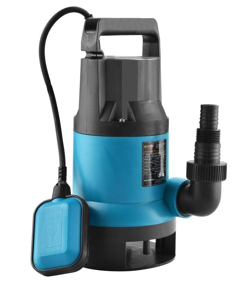 KATSU Tools KATSU Tools 400W Portable Submersible Pump for Clean and Dirty Water for Garden Pond, Pools, and Ditches + Float Switch - Image 1