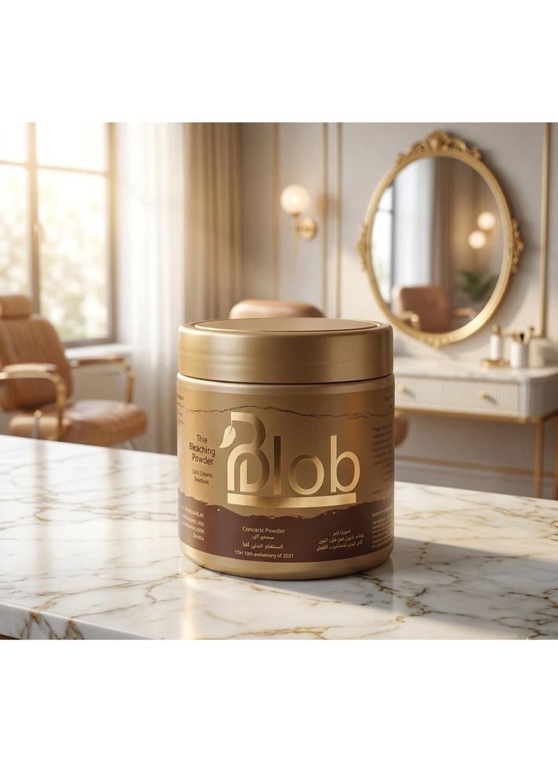 Blob Blue Hair Bleaching Powder - Anti-Brass Lightening Formula, Dust-Free - 200g - Image 2