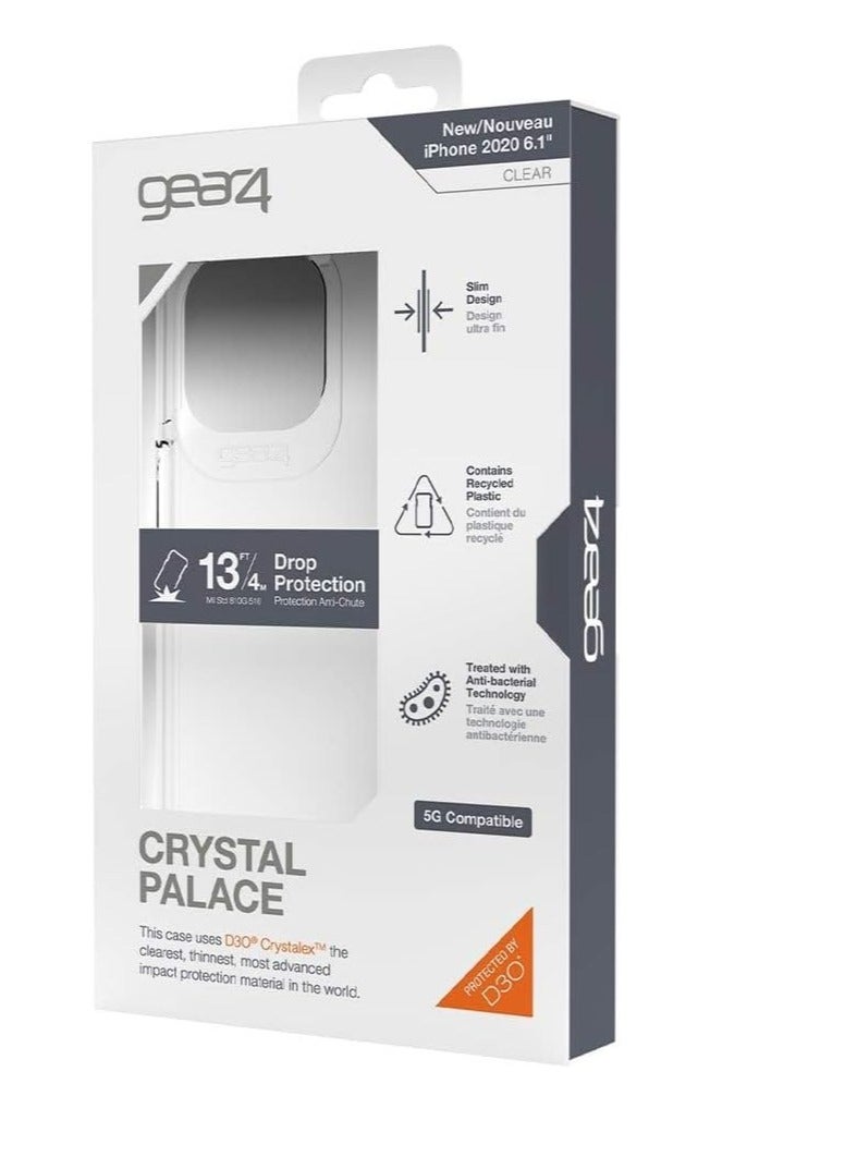 Gear4 - Gear4 Crystal Palace Compatible with for iPhone 12 Pro Max 6.7-Inch Case, Advanced Impact Protection with Technology, Anti-Yellowing, Phone Cover – Transparent - Image 1