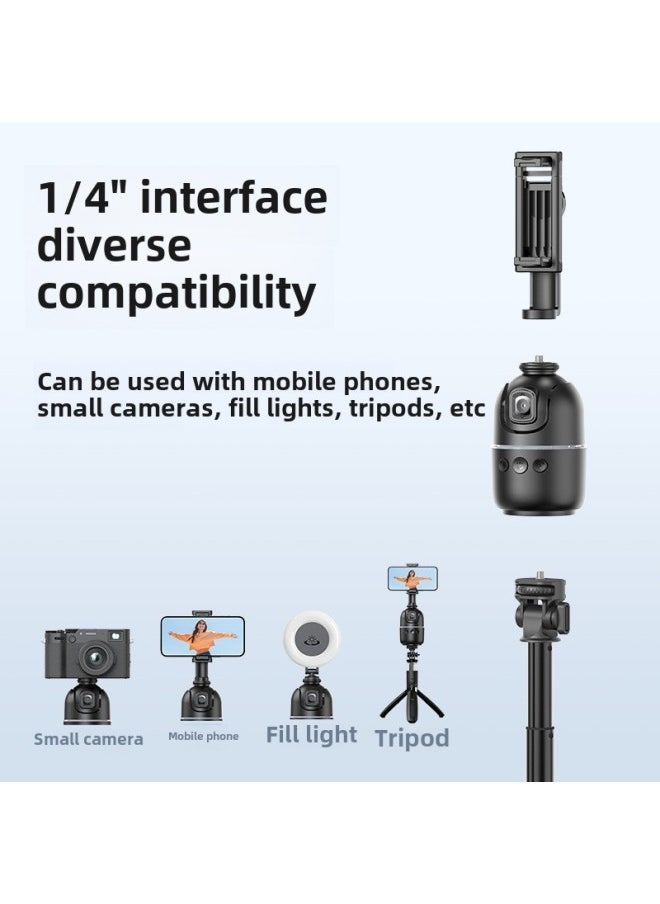 Mobile Phone Desktop Gimbal Stabilizer P03 Smart Ai Face Recognition 360 ° Follow The Anti-Shake Live Photography-Color:P05 [single Light Version] Smart Ai Face Heel Shot Pan (ready To Use)