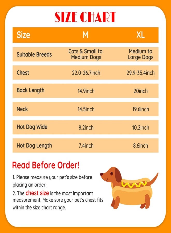 Pextian Dog Hot Dog Halloween Costume, Funny Pet Halloween Costumes for Dogs Cat of Small Medium Large Breed - Image 4