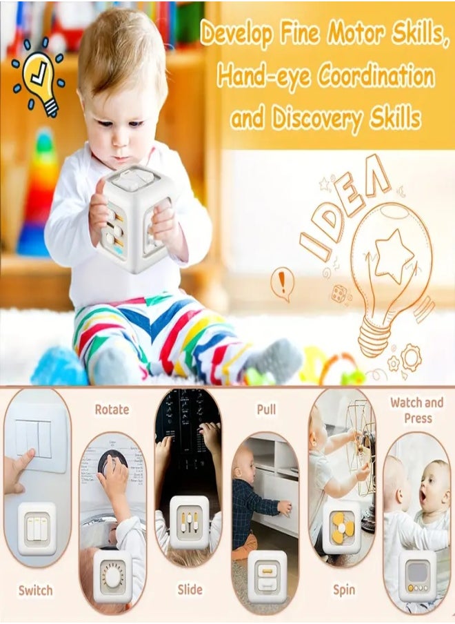 VarietyVoyageD Busy Cube Montessori Toys for 1+ Year Old, Sensory Toys Activity Cube, Travel Toys for Toddlers 1-3, Birthday Gift for Boys Girls 1 2 3, Baby Toys Learning Fine Motor 12-18 Months  - Image 2