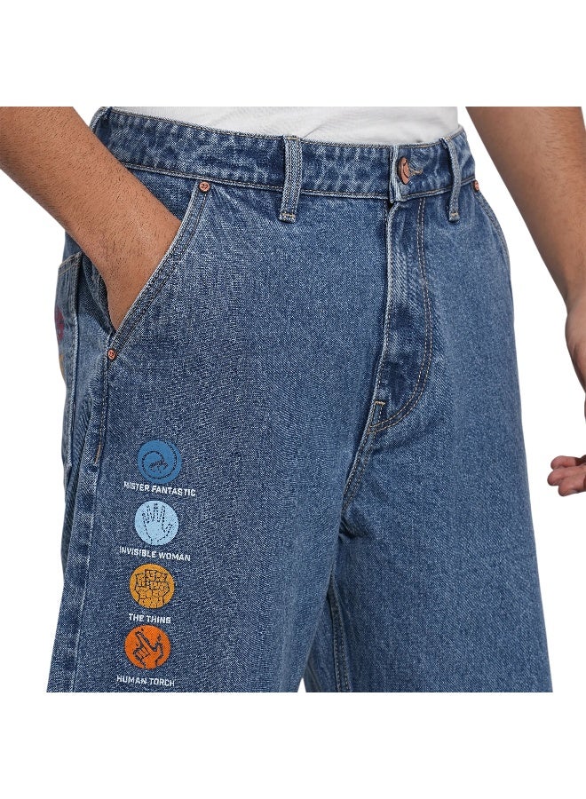 Being Human جينز رجالي متوسط اللون بتصميم مضاد للملاءمة - Image 4