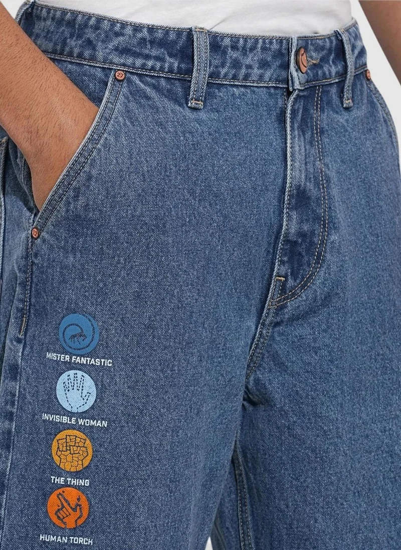 Being Human MID TONE Men Classic Regular Fit Mid-Rise Light Fade Stretchable Jeans for Men | Best Price UAE