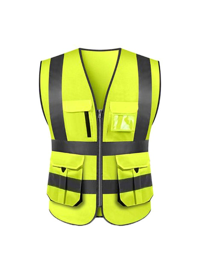 NIBEMINENT Fabric Reflective Safety Vest Yellow/Grey - Image 1