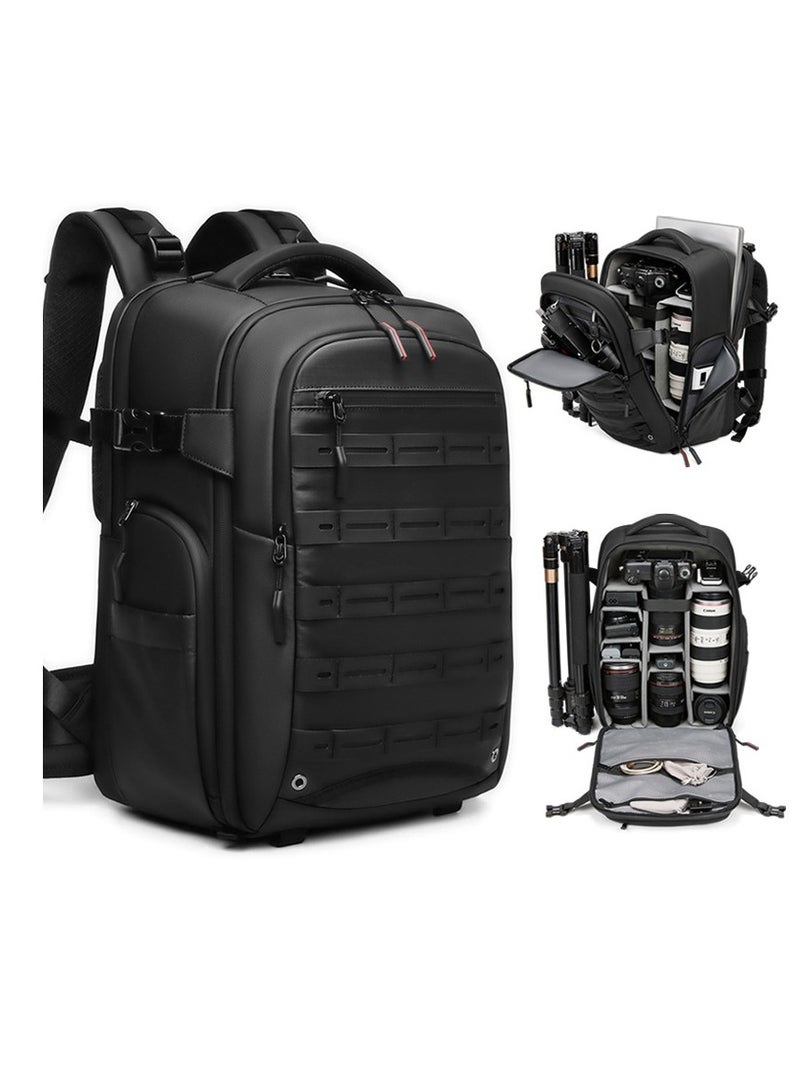 Skycare Skycare camera Bag Professional Camera Backpack for DSLR SLR Mirrorless Camera Waterproof Camera Laptop Backpack 17 Inch Anti Theft Travel Camera Case Large Capacity Photography Backpack Black  - Image 1