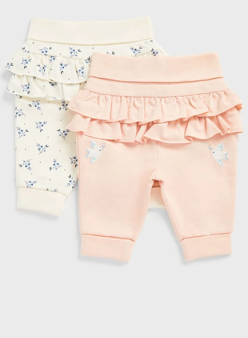 mothercare Kids 2 Pack Embroidered Sweatpants