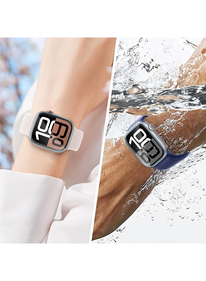 عبوة من 2 واقي شاشة متوافق مع سلسلة Apple Watch 9 8 7 مقاس 45 ملم، فيلم حماية شفاف HD من TPU ناعم مع خاصية الشفاء الذاتي لساعات iWatch سلسلة 9 8 7 مقاس 45 ملم، حساس للمس ومقاوم للخدش - Image 5