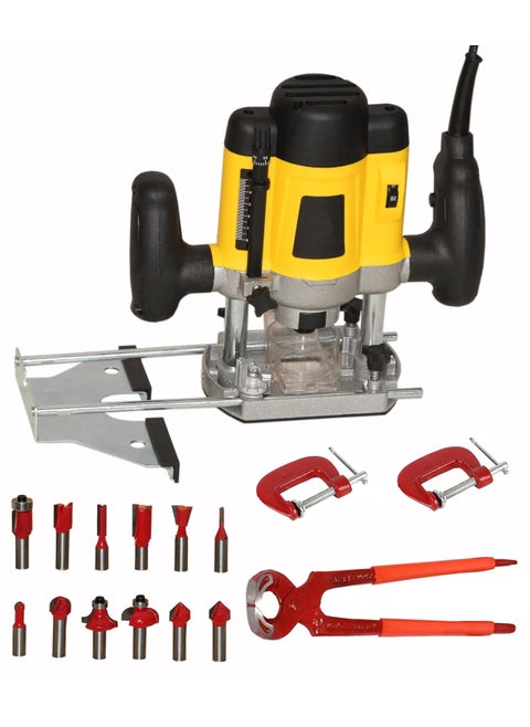 Digital Craft Electric Multifunction Woodworking Carving Machine Trimming Machine Slotting Machine Furniture Processing Tools Electric Router Machine kit2 G Clamp8Inch Pincer Plier