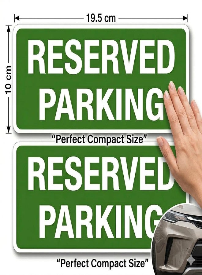 ARWY® Reserved Parking Sign Board (Pack of 2) | Waterproof & Durable Parking Only Sign for Home, Office, Society Gate | Self-Adhesive Vinyl Sticker | Size 19.5 x 10 cm - Image 2