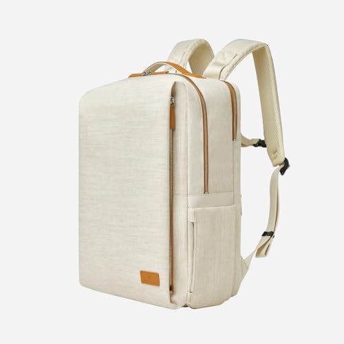 Nordace Siena Pro 17 Smart Backpack with USB Port - 17" Laptop Backpack, 26L Daily Backpack for Travel, Everyday, or Work (Beige) - Image 3
