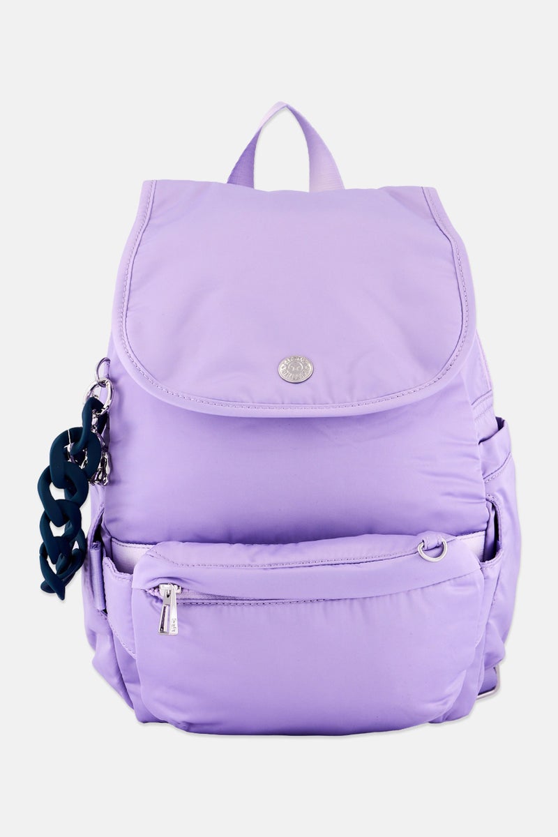 kipling Women Brand Logo Backpacks 35 H x 32 L x 16 W cm, Lavender  - Image 1