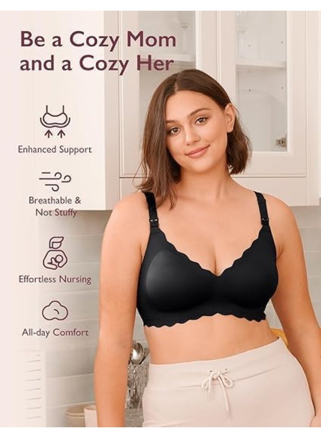 Momcozy Maternity & Nursing Bra - YN46 - Black - XL  - Image 2