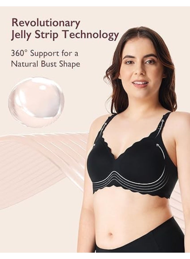Momcozy Maternity & Nursing Bra - YN46 - Black - XL  - Image 3