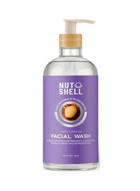 facial wash ultra hydrating & refreshing cleansing gel macadamia & rose water 250ml