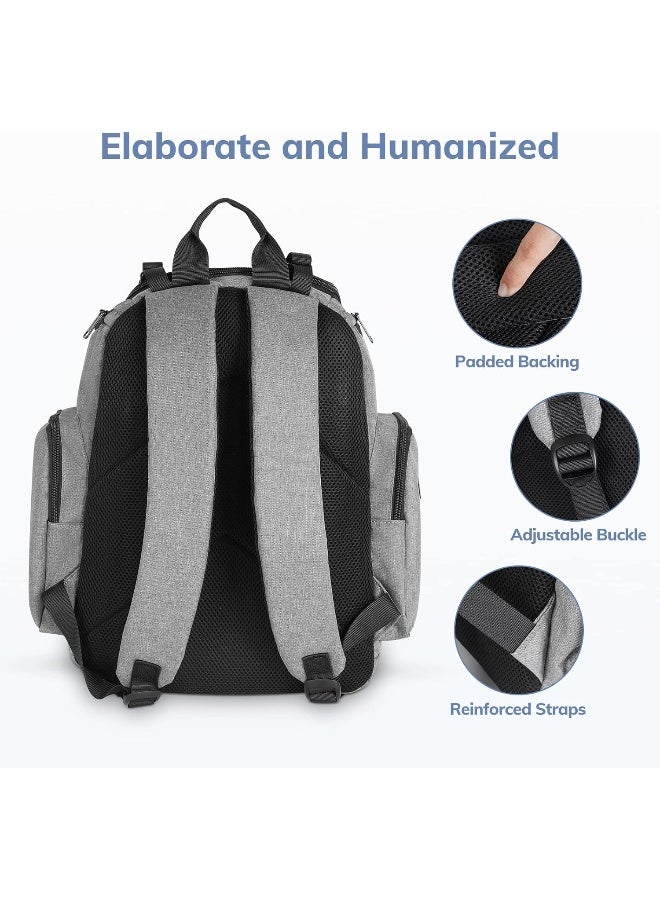 Mancro Diaper Bag Backpack, Large Multifunction Waterproof Travel Backpacks for Mom/Dad - Image 5