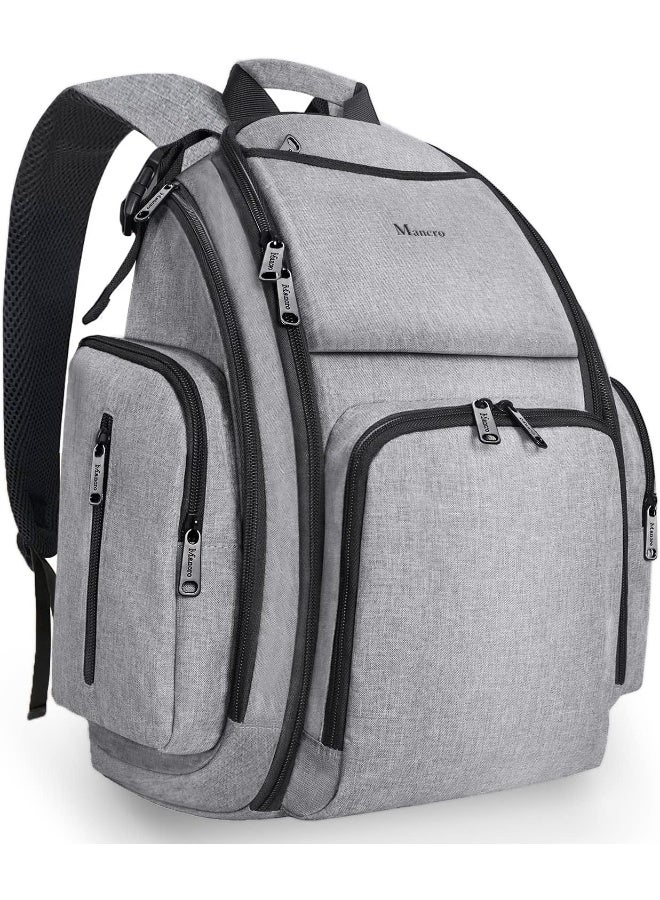 Mancro Diaper Bag Backpack, Large Multifunction Waterproof Travel Backpacks for Mom/Dad - Image 1
