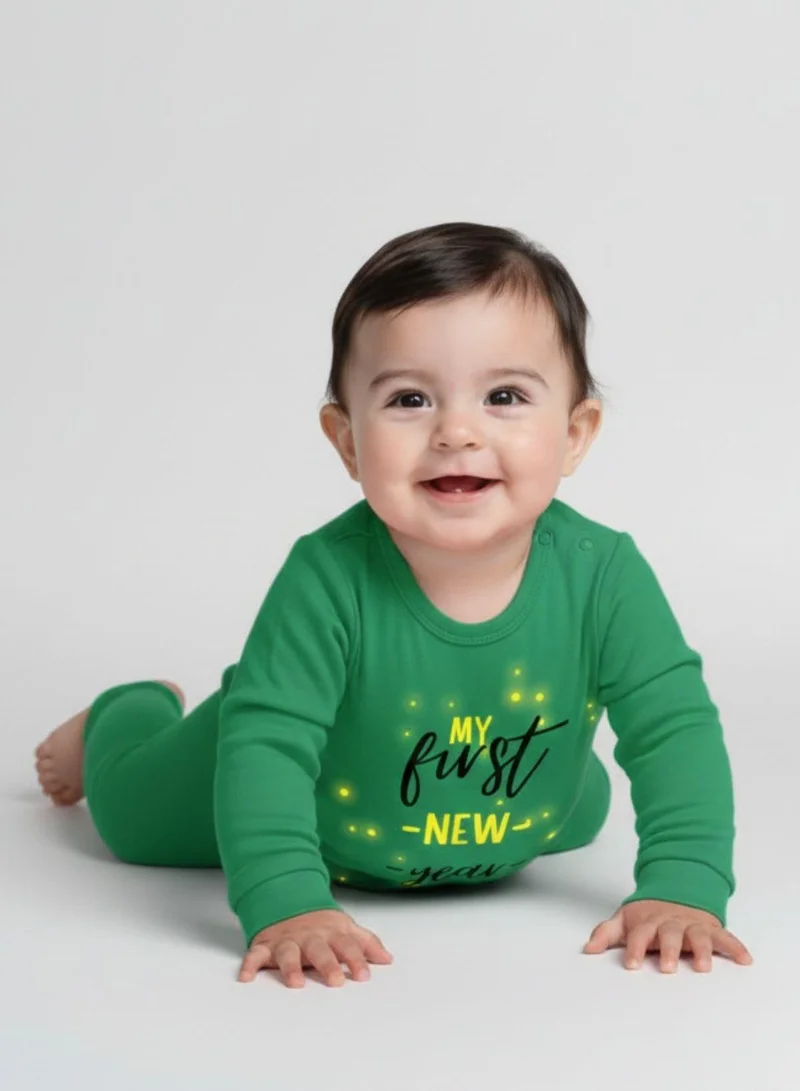 بيبي كلو Soft, breathable cotton romper for your baby’s first New Year.