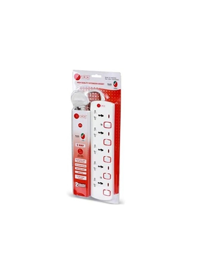 Generic "5-Way 3M Universal Sockets Cable – Power Strip with 5 Outlets and Surge Protection"  - Image 3