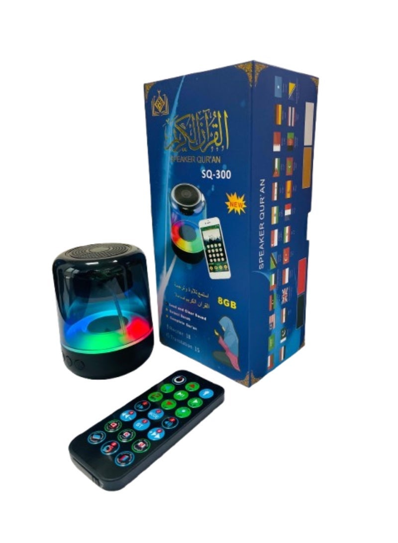 ELTRAZONE Portable Digital Quran Speaker,Anlising Quran Speaker with Remote Control,Quran Speaker MP3 Player,Quran Translator,USB Rechargeable,8GB,over 18 Reciter and 15 Translations Available(Black) - Image 3