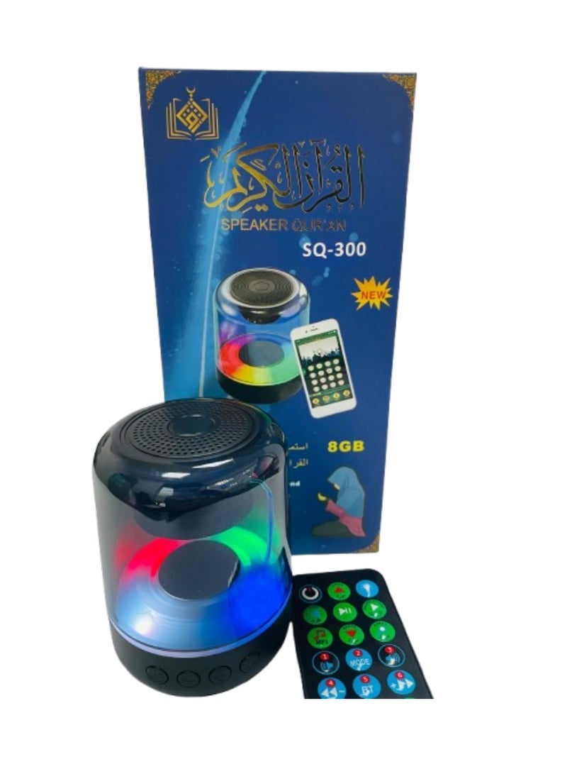 ELTRAZONE Portable Digital Quran Speaker,Anlising Quran Speaker with Remote Control,Quran Speaker MP3 Player,Quran Translator,USB Rechargeable,8GB,over 18 Reciter and 15 Translations Available(Black) - Image 1