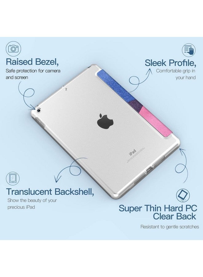 موكا جراب MOCA الذكي [غطاء خلفي شفاف] لجهاز iPad Air 2 (تم إطلاقه في عام 2014) A1566 A1567 غطاء قابل للطي لجهاز iPad (مربعات ملونة) - Image 4