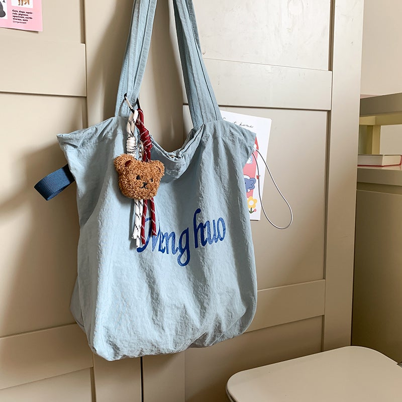Casual And Relaxed Style College Student Tote Bag For Women Commuter Lightweight Handheld Large Capacity Shoulder Bag - Image 1