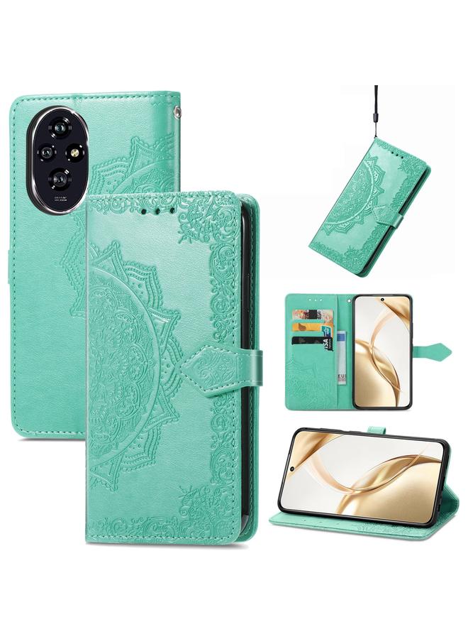 S-TOP Case For Honor 200 Mandala Flower Embossed Leather Phone Case - Image 1