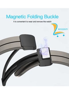 Modernity MODERNITY Stone Gray Magnetic Folding Buckle Strap for Apple Watch - Band 41mm 40mm 38mm - Solo loop Bracelet Silicone Band Compatible for iWatch Series 9, 8, 7, 5, SE6, 3 - For Men & Women!  - Image 4