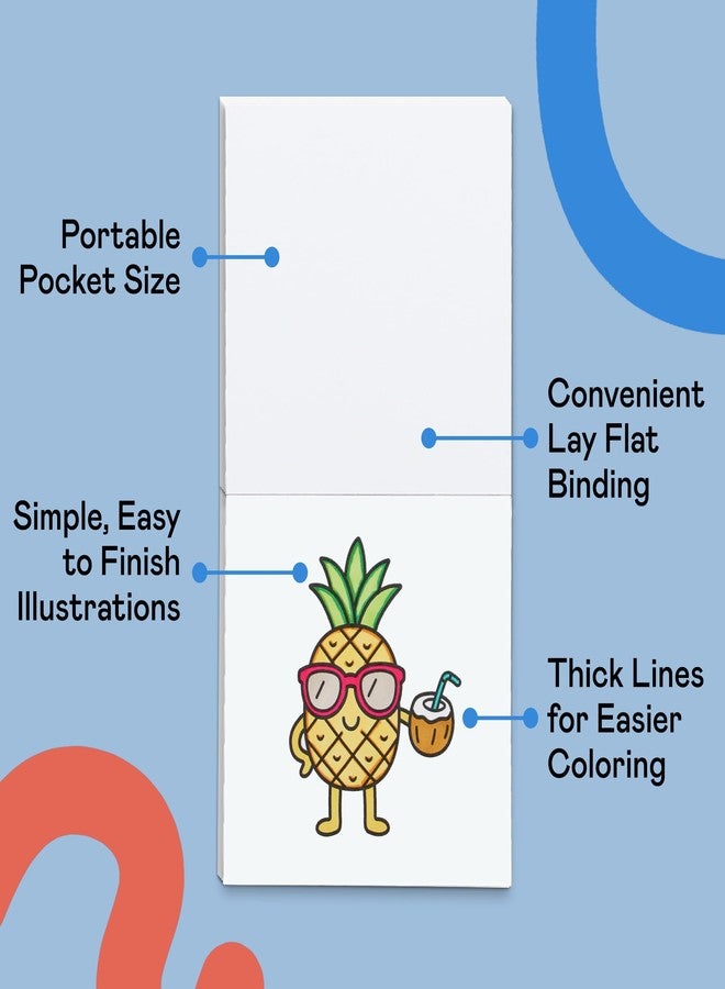 Tiny Expressions Mini Coloring Books for Adults and Kids (3x3 Inches) - Pocket Size | Bulk 5 Pack Small, Simple Stress Relief Coloring Book for Relaxation, Mindfulness & Anxiety - Image 3