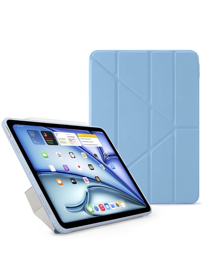 Pipetto - Origami No1 for Apple iPad AIR 13 inch Case (2024) M2 Smart Cover with 5 in 1 Stand - Light Blue - Image 1