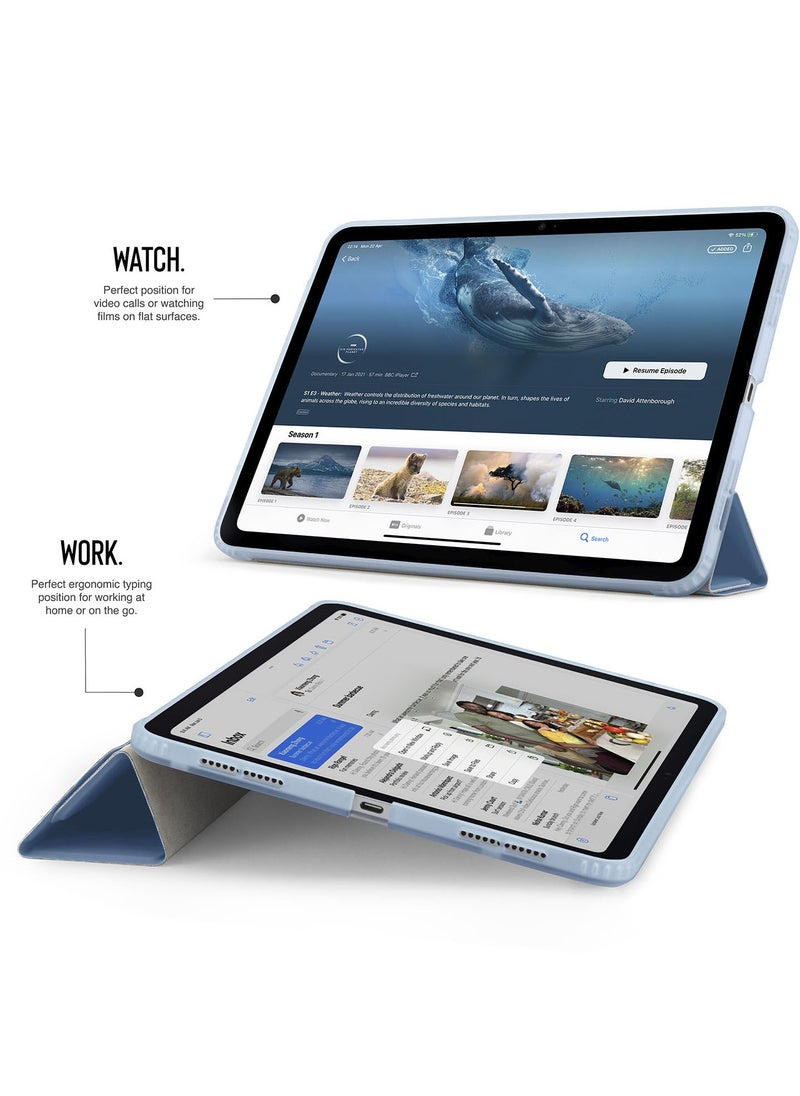 Pipetto - Origami No1 for Apple iPad AIR 13 inch Case (2024) M2 Smart Cover with 5 in 1 Stand - Light Blue - Image 1