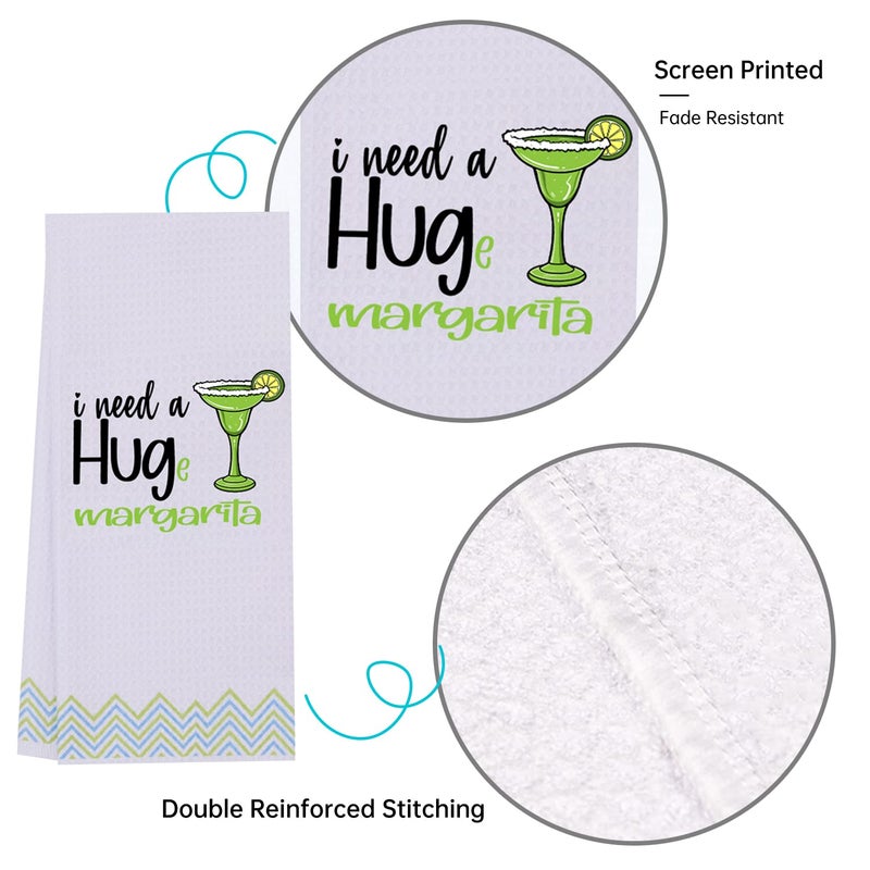 LXOMILL LXOMILL Margarita Funny Kitchen Towels  Margarita Taco Lovers Gifts  I Need A Huge Margarita  Cute Hostess  House Warming Gift  Cinco De Mayo Gifts  - Image 5