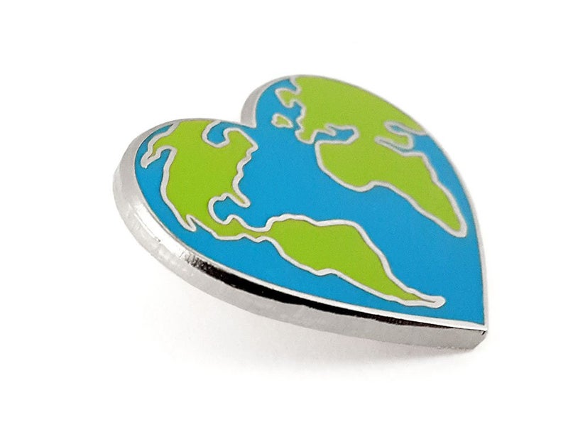 Pinsanity Earth Heart Enamel Lapel Pin - Image 2
