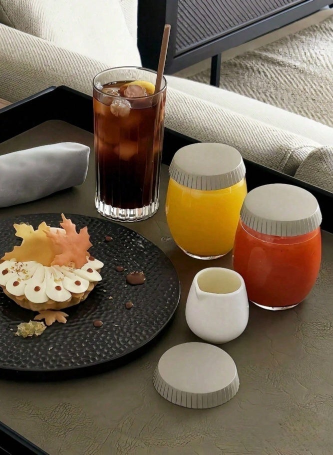 ميدي 100 غطاء كوب ورقي، أغطية أكواب المشروبات الساخنة، أغطية المشروبات للمقاهي والفنادق والنوادي الليلية والبارات ومحلات القهوة، أوعية زجاجية، قطر 2.76 حط  بوصة، أبيض - Image 4