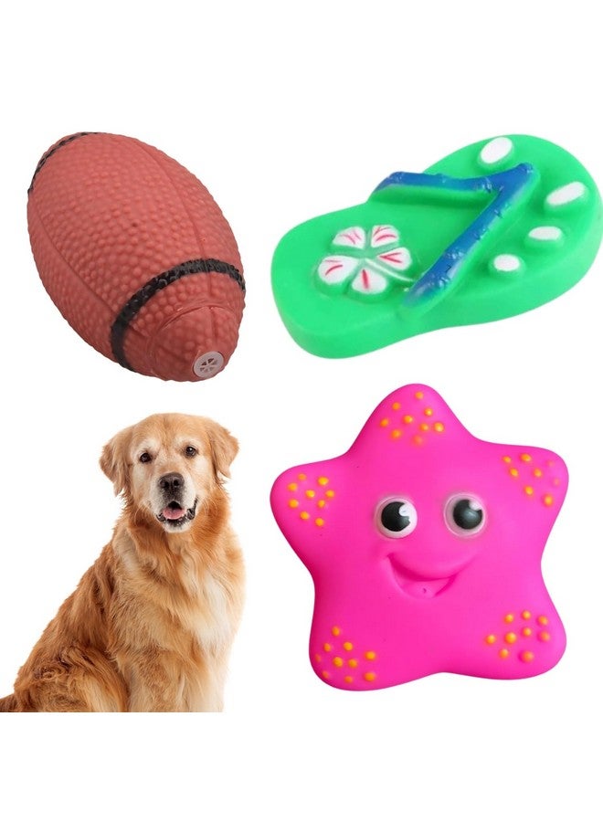 Sage Square Premium Squeaky Toy Combo For Dogs - Durable, Chewable, Rubber Toys, Multiple Fun Shapes & Colors For Interactive Play, Teething Relief, Keeps Entertained, Happy (Combo No. 8) - Image 1