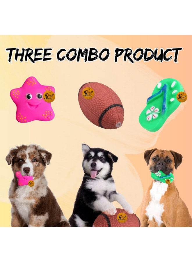 Sage Square Premium Squeaky Toy Combo For Dogs - Durable, Chewable, Rubber Toys, Multiple Fun Shapes & Colors For Interactive Play, Teething Relief, Keeps Entertained, Happy (Combo No. 8) - Image 2