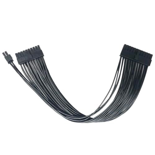 GinTai ATX 24 Pin Power Supply Extension Cable 24-Pin Motherboard PWM Extender Cable Sleeved Braided Cable (30cm) - Image 2