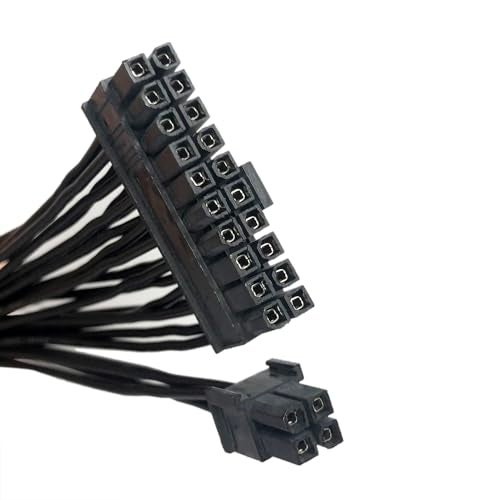 GinTai ATX 24 Pin Power Supply Extension Cable 24-Pin Motherboard PWM Extender Cable Sleeved Braided Cable (30cm) - Image 3