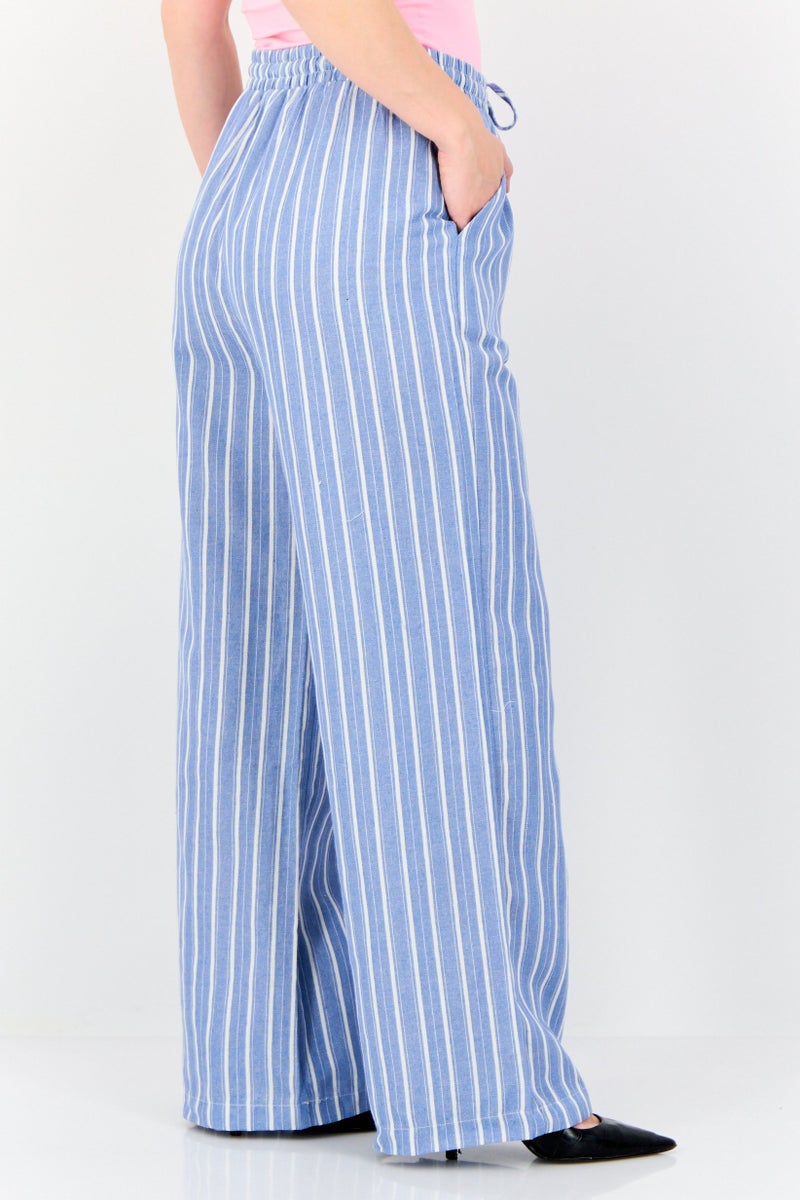 Threadbare Women Regular Fit Stripe Straight Leg Pants, Multicolor - Image 2