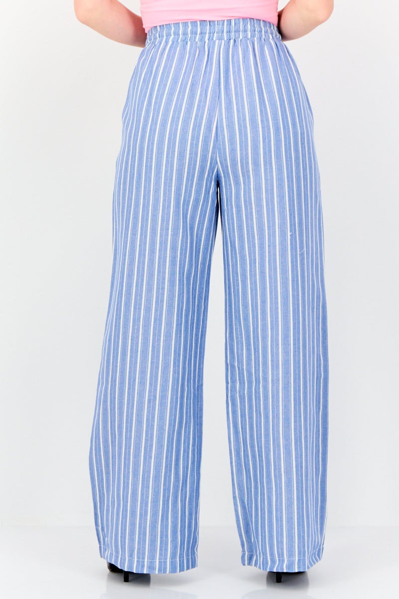 Threadbare Women Regular Fit Stripe Straight Leg Pants, Multicolor - Image 3