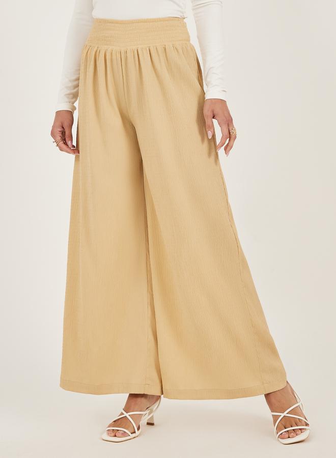 Styli Styli Crinkled Pleated Cropped Wide Leg Pants  - Image 2