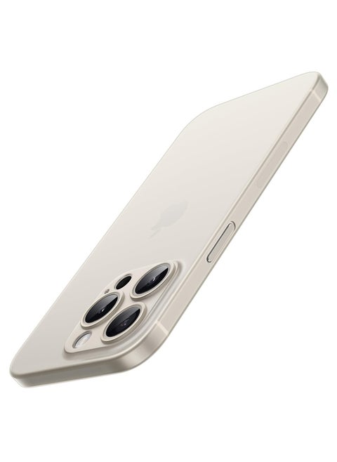 Ultra Slim 0.35mm Thin Case For Iphone 15 Pro 6.1 Inch Camera Lens Cover Full Protection Lightweight Matte Finish Pp Hard Minimalist Case Support Wireless Charging Natural Titanium