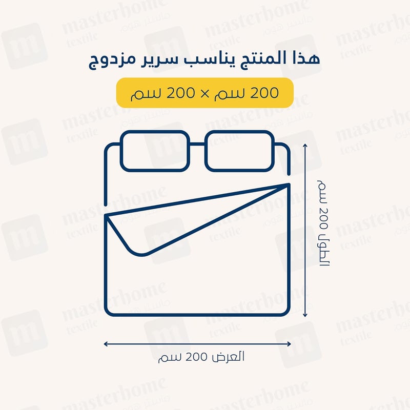 مجموعة أغطية لحاف من القطن المزينة بنقوش زهورية من Master Home Textile، تناسب سرير كينغ بمقاس 200 × 200 سم، من قطن بنسبة نسيج 200TC، مكونة من 6 قطع مزودة بسحاب ورباطات في الزوايا، البطانية غير مشمولة في السعر، لون أخضر. - Image 3