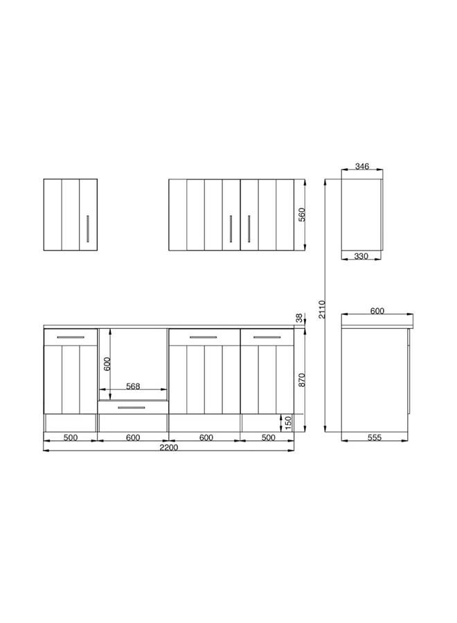 Modern Kitchen M02179